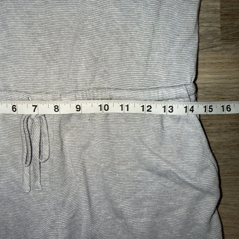 Prana Women Grey Striped Hemp Blend Sleeveless Romper W31202002 Small - Picture 4 of 9